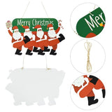 Decoratiune de Craciun, Vivimall, de Agatat, pentru Usa, Perete sau Brad, Sfoara Inclusa, 25.2 x 41.7 cm, din Hartie 350g, Model Mosi Craciuni, Multicolor - vivimall.ro