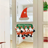 Decoratiune de Craciun, Vivimall, de Agatat, pentru Usa, Perete sau Brad, Sfoara Inclusa, 25.2 x 41.7 cm, din Hartie 350g, Model Mosi Craciuni, Multicolor - vivimall.ro