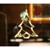 Decoratiune de Craciun Luminoasa in forma de Brad, 21x13 cm, cu Ventuza, Alb Cald, Vivimall - vivimall.ro