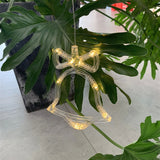 Decoratiune de Craciun Luminoasa in forma de Clopotel 15x18 cm, cu Ventuza, Alb Cald, Vivimall - vivimall.ro