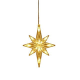 Decoratiune de Craciun Luminoasa in forma de Fulg, cu Ventuza, Alb Cald - vivimall.ro