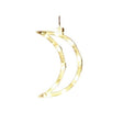 Decoratiune de Craciun Luminoasa in forma de Luna, 18.5x12 cm, cu Ventuza, Alb Cald, Vivimall - vivimall.ro