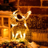 Decoratiune de Craciun Luminoasa in forma de Mos Craciun, 21x13 cm, cu Ventuza, Alb Cald, Vivimall - vivimall.ro