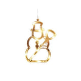 Decoratiune de Craciun Luminoasa in forma de Om de zapada 19x18 cm, cu Ventuza, Alb Cald, Vivimall - vivimall.ro