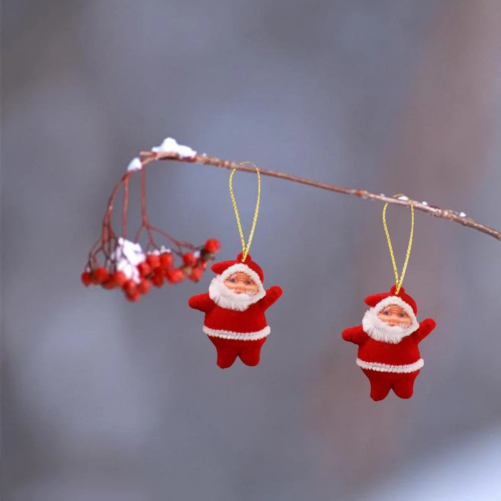 Decoratiune de Craciun, Mos Craciun mic, Vivimall, cu agatatoare pentru pom - vivimall.ro