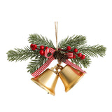 Decoratiune de Craciun pentru Brad, Flippy, Model 2 Clopotei de Craciun cu Crenguta de Brad, Decoratiune pentru Interior de Craciun, Auriu - vivimall.ro