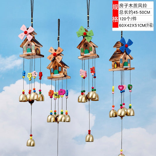 Decoratiune gradina pentru vant, Vivimall, 45-50 cm, casute diverse, Multicolor - vivimall.ro