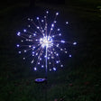 Lampă solară decorativă model Artificii din sârmă de cupru, 120 LED-uri alb rece, 90 cm, vedere frontală