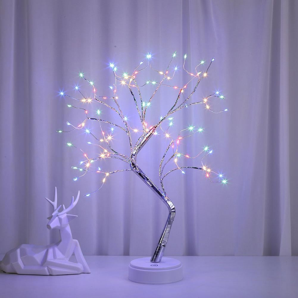 Decoratiune Luminoasa Arbore cu Baterii + USB, 108 LED-uri, multicolor - vivimall.ro