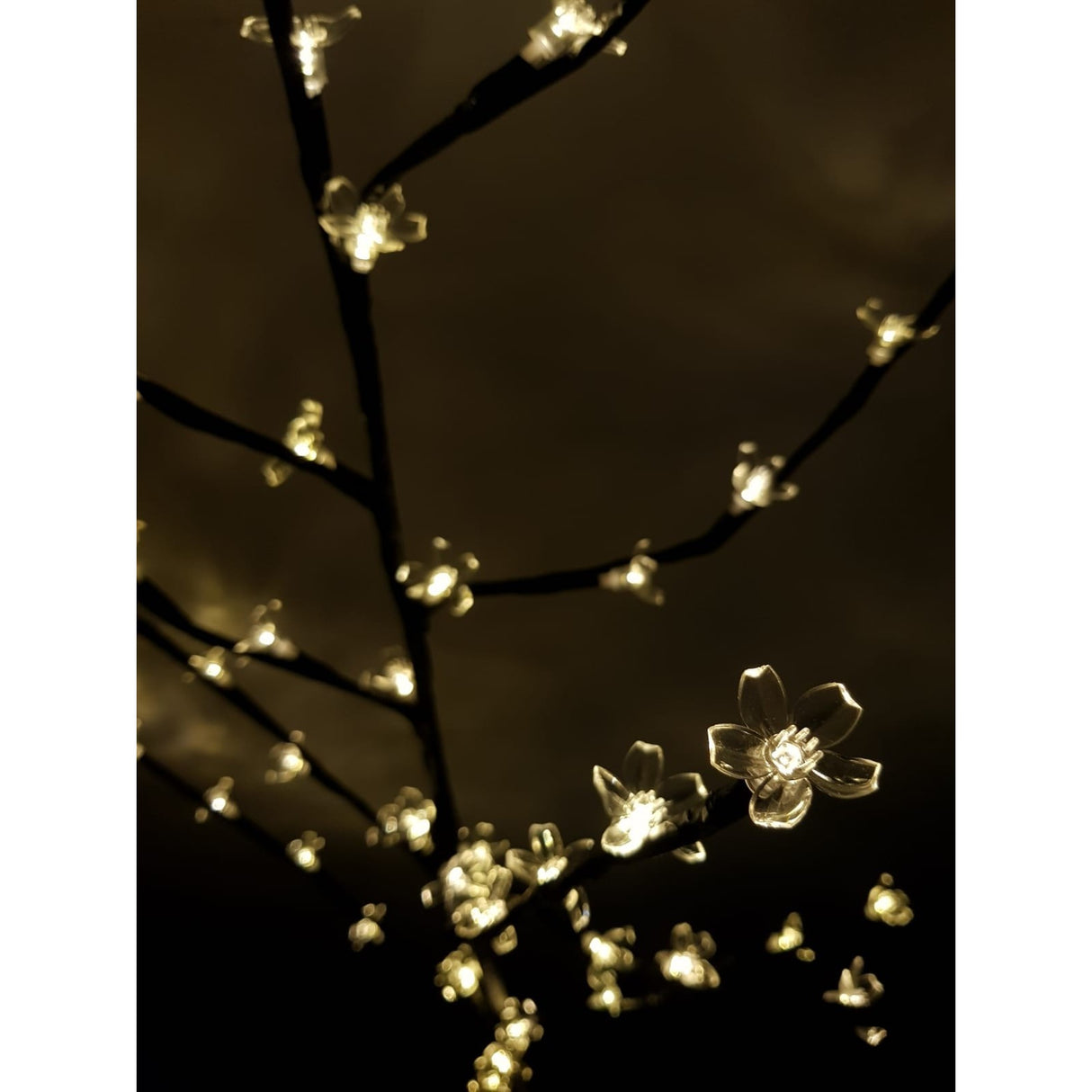 Decoratiune Luminoasa, Crenguta, Cu Baterii, 72 Led -Uri, Flori