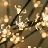 Decoratiune Luminoasa, Crenguta, Cu Baterii, 72 Led -Uri, Flori