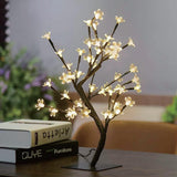 Decoratiune Luminoasa, Crenguta, Cu Baterii, 72 Led -Uri, Flori