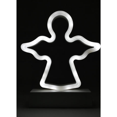 Decoratiune Luminoasa cu Baterii Ingeras 25 cm Alb Rece - vivimall.ro