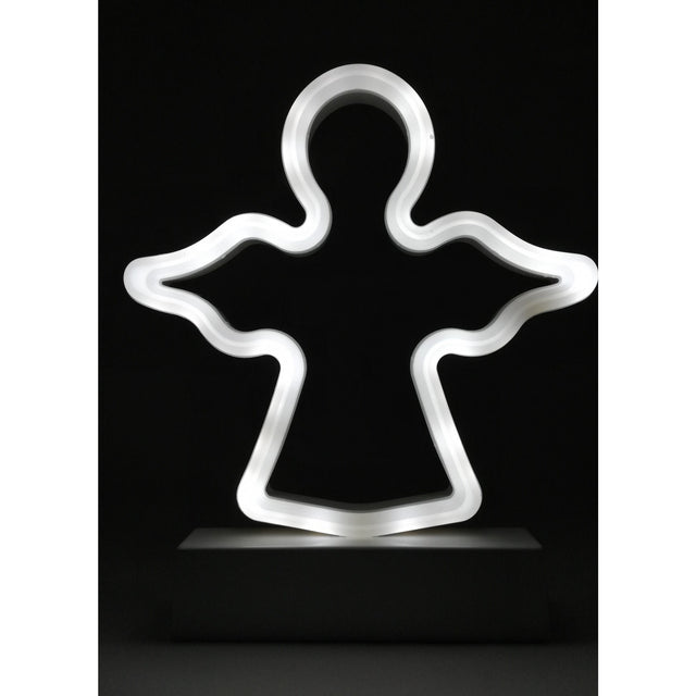 Decoratiune Luminoasa cu Baterii Ingeras 25 cm Alb Rece - vivimall.ro