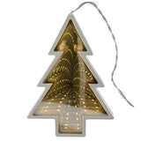 Világító dekoráció elemekkel/USB-vel, fenyő modell, 20 cm