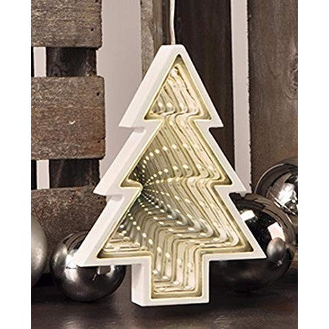 Világító dekoráció elemekkel/USB-vel, fenyő modell, 20 cm