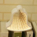 Decoratiune Luminoasa cu Baterii/USB Neon Model Clopotel 20 cm Alb - vivimall.ro