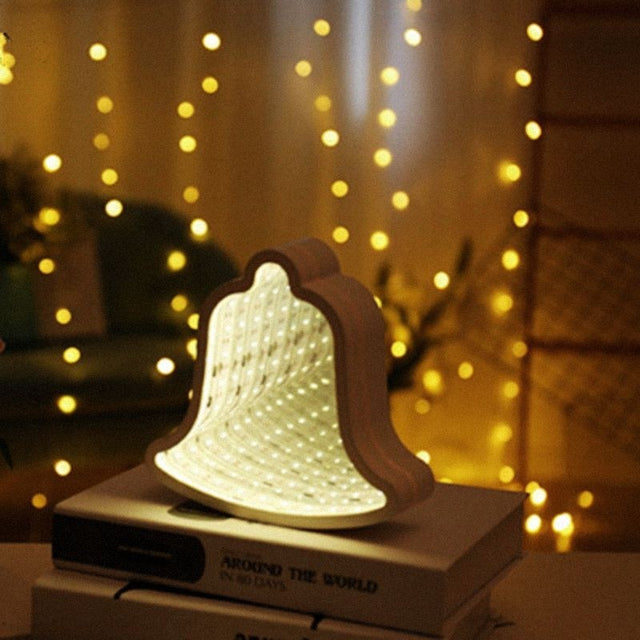 Decoratiune Luminoasa cu Baterii/USB Neon Model Clopotel 20 cm Alb - vivimall.ro