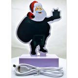 Világító Dekoráció Elemmel/USB-vel Neon Mikulás Modell 20 Cm Menő