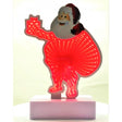 Decorațiune neon Moș Crăciun 20 cm, lumină albă rece, alimentare USB sau baterii, vedere frontală