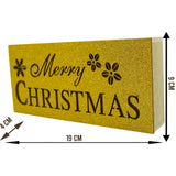 Decoratiune Luminoasa, Marry Christmas, Lungime: 19 Cm, Latime: 9 Cm, Inaltime: 4 Cm, Lemn, Interior/Exterior