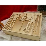 Decoratiune luminoasa, Vivimall, Peisaj de iarna - Mos Craciun, maro, lungime: 21 cm, latime: 5 cm, inaltime: 16 cm, lemn, interior/exterior - vivimall.ro