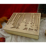 Decoratiune luminoasa, Vivimall, Peisaj de iarna - Om de zapada, maro, lungime: 21 cm, latime: 5 cm, inaltime: 16 cm, lemn, interior/exterior - vivimall.ro