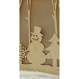 Decoratiune luminoasa, Vivimall, Peisaj de iarna - Om de zapada, maro, lungime: 21 cm, latime: 5 cm, inaltime: 16 cm, lemn, interior/exterior - vivimall.ro