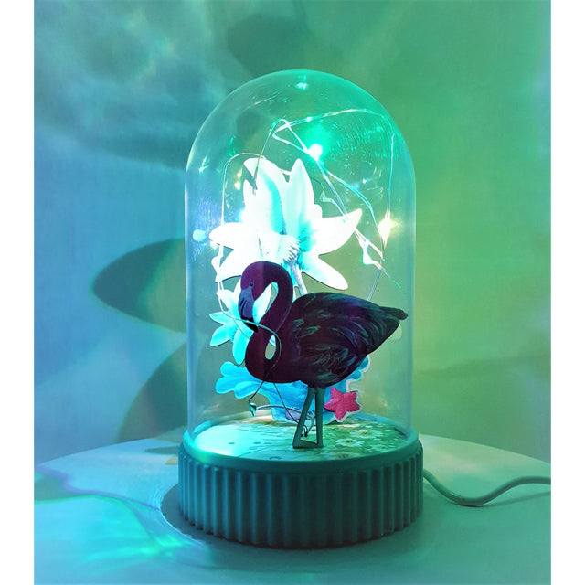 Decoratiune Luminoasa  Glob cu USB Model Flamingo 14.5 cm Multicolor - vivimall.ro