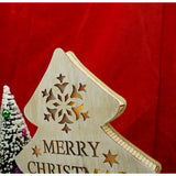 Decoratiune luminoasa, model de  Brad cu inscriptie Marry Christmas, alb, lungime: 19 cm, latime: 3 cm, inaltime: 22 cm, lemn, interior/exterior - vivimall.ro