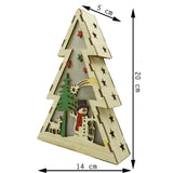 Világító dekoráció, Hossz: 14 Cm, Szélesség: 5 Cm, ​​​​Magasság: 20 Cm, Fa, Beltéri/Kültéri
