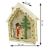 Világító dekoráció, Hossz: 18 Cm, Szélesség: 5 Cm, ​​​​Magasság: 21 Cm, Fa, Beltéri/Kültéri