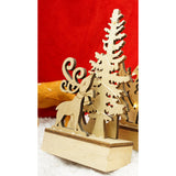 Világító Dekoráció, Téli Tájkép, Hossz: 11 Cm, Szélesség: 5 Cm, ​​​​Magasság: 19 Cm, Fa, Beltéri/Kültéri