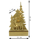 Világító Dekoráció, Téli Tájkép, Hossz: 11 Cm, Szélesség: 5 Cm, ​​​​Magasság: 19 Cm, Fa, Beltéri/Kültéri