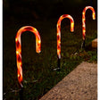 Set 5 acadele luminoase LED solare pentru Crăciun exterior, 28 cm, lumină albă caldă, vedere de ansamblu