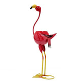 Decoratiune pentru Gradina, Flippy, Flamingo pentru Gradina cu Suport pentru Plante Flori, Ornament de Ghiveci de Flori, Model Flamingo, din Fier, 73 x 34 x 22 cm, Roz - vivimall.ro