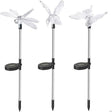 Set 3 Lampi Solare LED tip pasare-fluture-libelula, Inaltime 43 cm, Vivimall, Multicolor - vivimall.ro