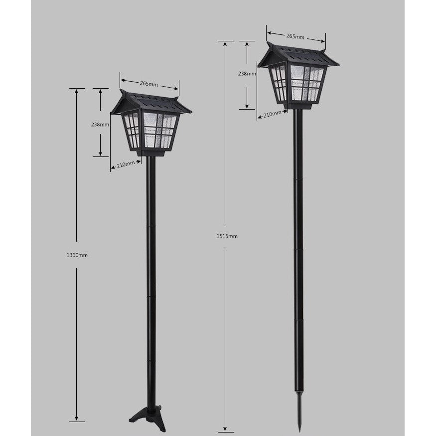 Lampa solara de tip stalp pentru gradina, Vivimall, Alb Rece - vivimall.ro