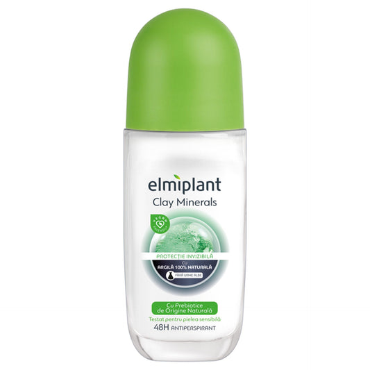 Deodorant Antiperspirant Roll-On, Elmiplant, Clay Minerals, 50 ml - vivimall.ro