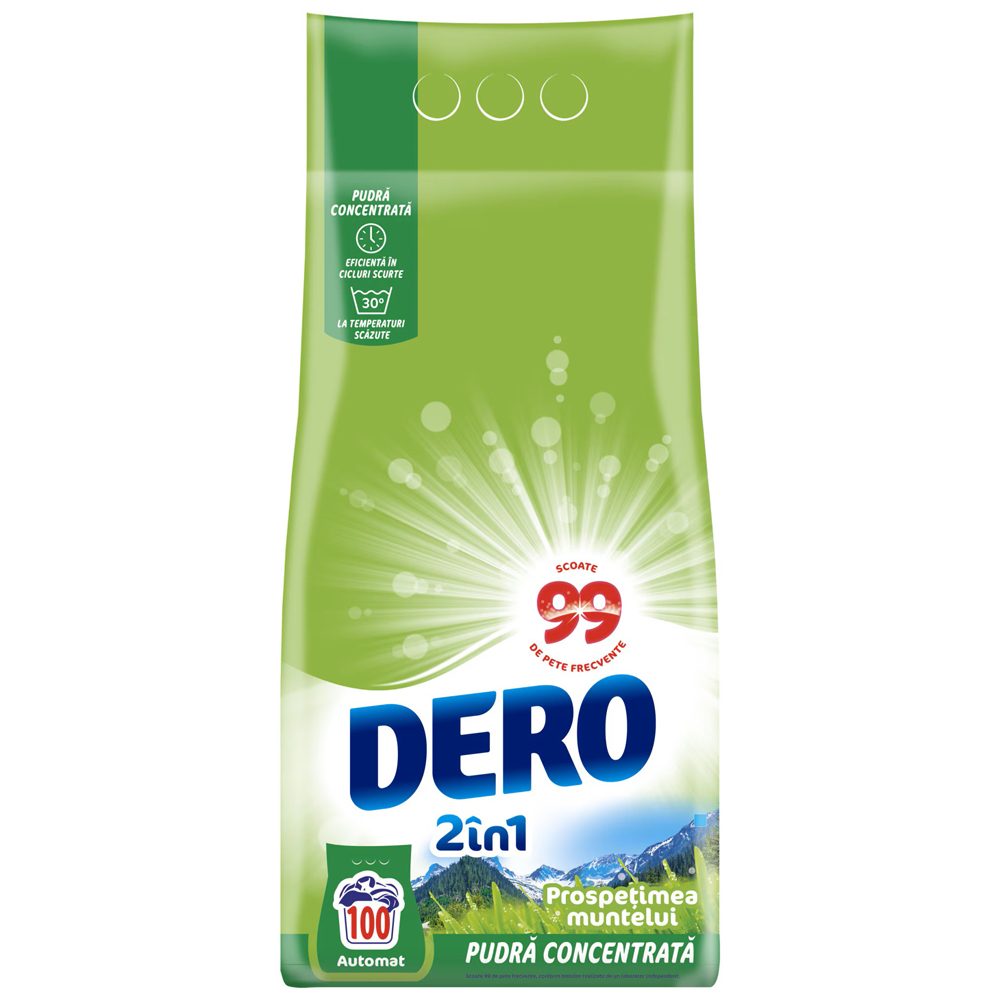 Dero Automat 7.5 kg 2az1-ben Hegyvidéki frissesség 100 mosás
