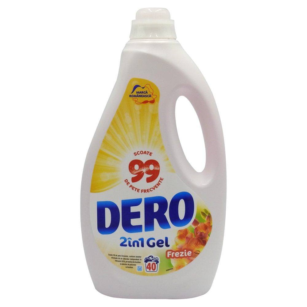 Dero Folyékony mosószer 2 L 2in1 Frézia 40 mosás