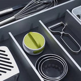 Desfacator Manual de Conserve si Sticle, Vivimall, 6.8 x 4.8 cm, din ABS + Otel, Verde/Alb - vivimall.ro