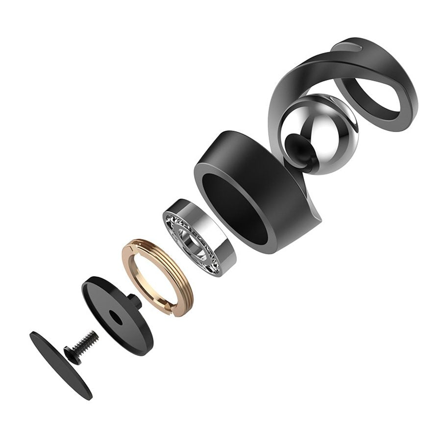 Spinner flotant Flippy negru pe birou, utilizare pentru relaxare și concentrare adulți