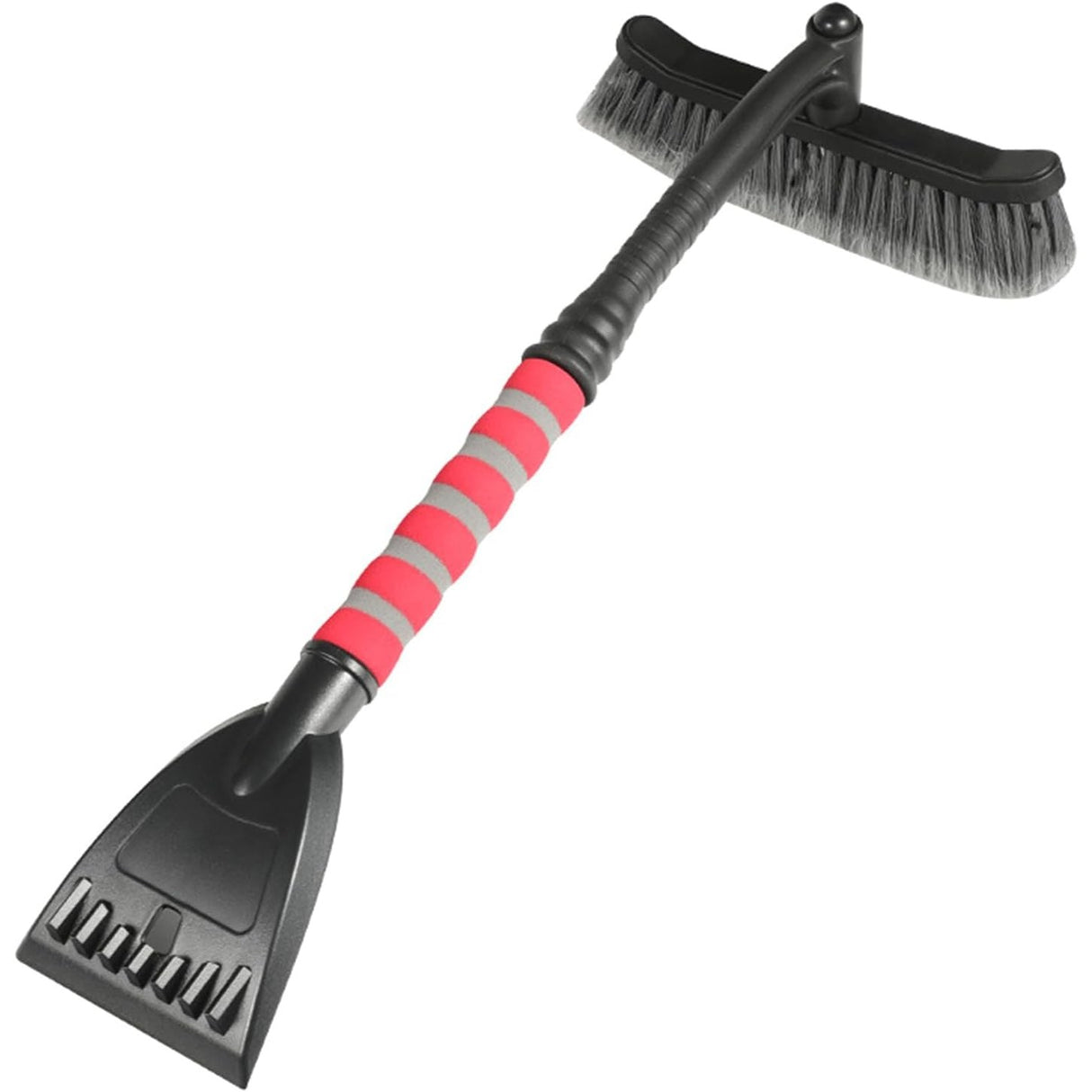 Perie De Zapada Cu Racleta Pentru Masina Rosie | SnowGrip - vivimall.ro