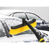 Perie de Zapada cu Racleta pentru Masina, Vivimall, Multifunctionala, Rotativa, Demontabila, cu Maner Antiderapant, Aluminiu, Plastic, Fragmentarea Ghetii de pe Parbriz, Solutia pentru Iarna, pentru Dezghetare, 54x10.5x27 cm, Galbena - vivimall.ro