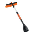 Perie de Zapada cu Racleta pentru Masina, Vivimall, Multifunctionala, Rotativa, Demontabila, cu Maner Antiderapant, Telescopica, Aluminiu, Plastic, Fragmentarea Ghetii de pe Parbriz, Solutia pentru Iarna, pentru Dezghetare, Portocalie - vivimall.ro