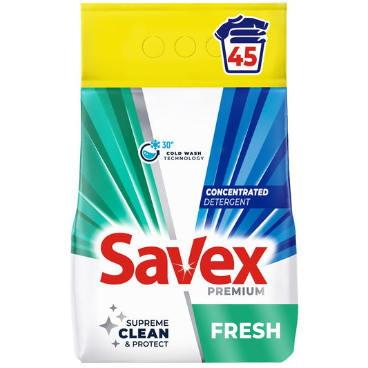 Detergent pentru Rufe Automat, Savex, 3.6 kg Fresh 45 spalari