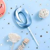 Lumanare Cifra 0, Flippy, Model Diamond, 5 x 3.4 cm, Albastru - vivimall.ro