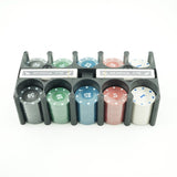 Set de Poker Complex cu 200 de jetoane Vivimall, Include 2 seturi de carti, Texas Hold`em set, portabil, cutie depozitare - vivimall.ro