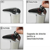 Dispenser pentru Sapun Lichid/Dezinfectant, Vivimall, cu Senzor Infrarosu de Miscare, din Otel Inoxidabil, 250 ml, 19 x 11 cm, Gri - vivimall.ro